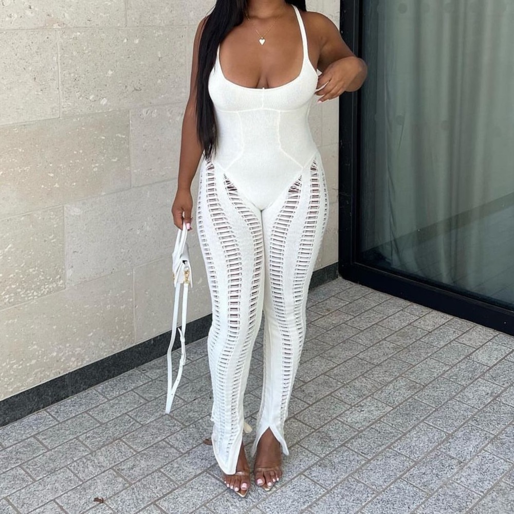 Womens knit catsuit! Cream/off white. Stretch